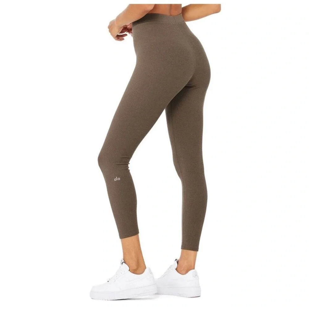 NWOT Alo Yoga RIBBED HIGH-WAIST 7/8 BLISSFUL LEGGING